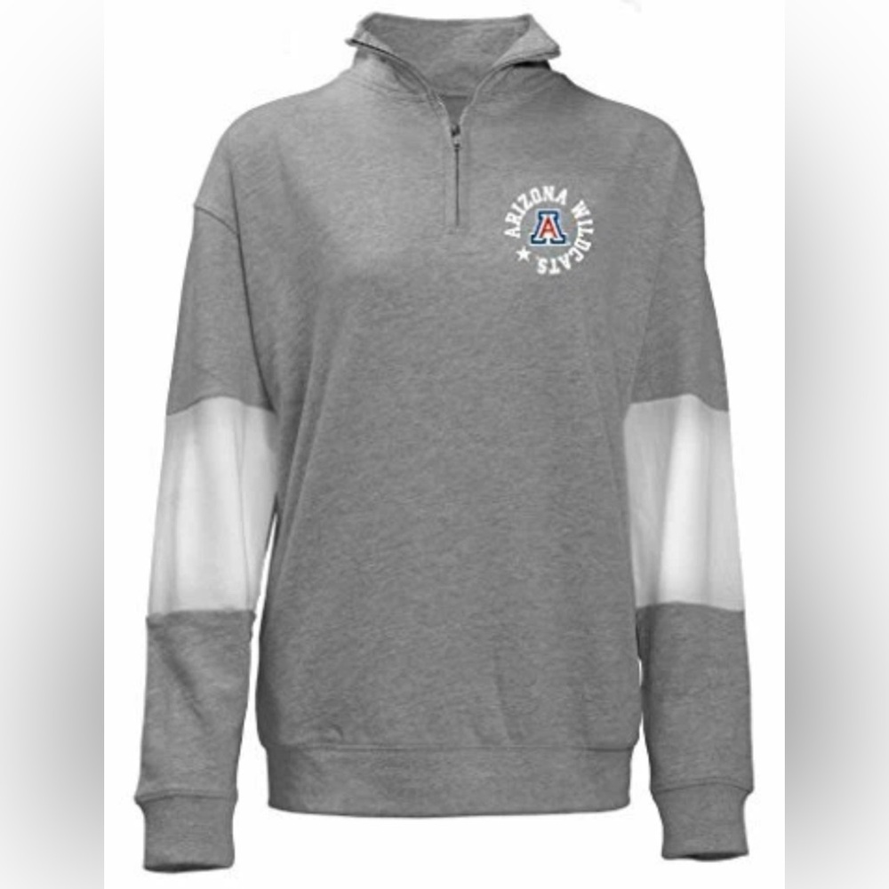 NWT [Old Varsity Brand] Arizona Wildcats NCAA 1/4 Zip Pullover Top Women’s Large - Picture 3 of 12
